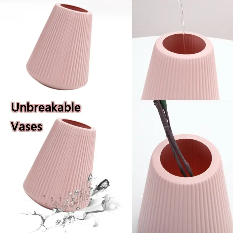 

Plastic Origami Vase Imitation Ceramic Flower Pot Bottle Arrangement Container