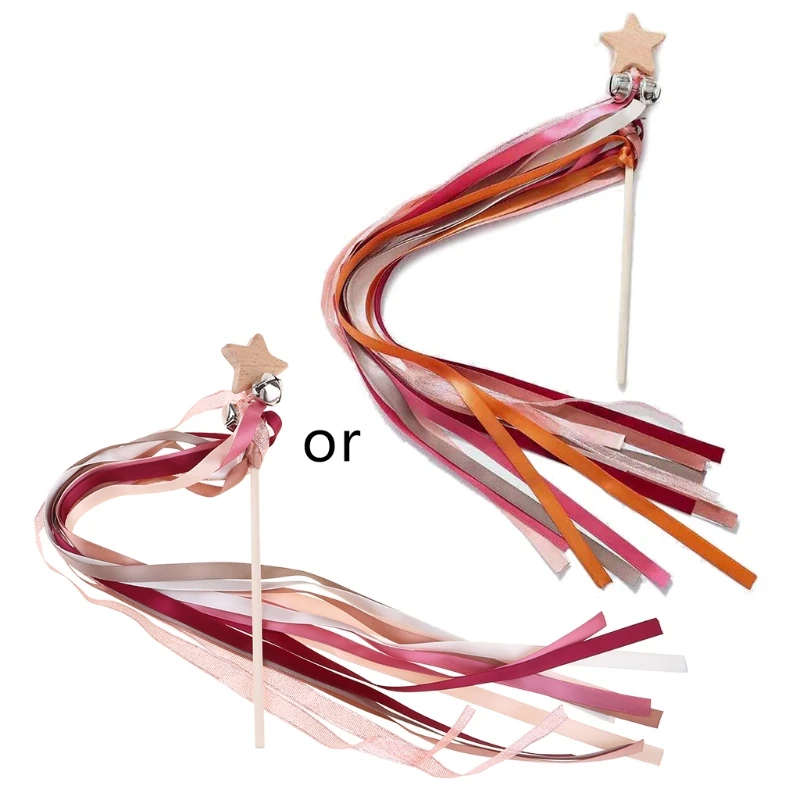 

New Hand Kite Rainbow Ribbon Sensory Toys Hand Bell Montessori Educational Toys