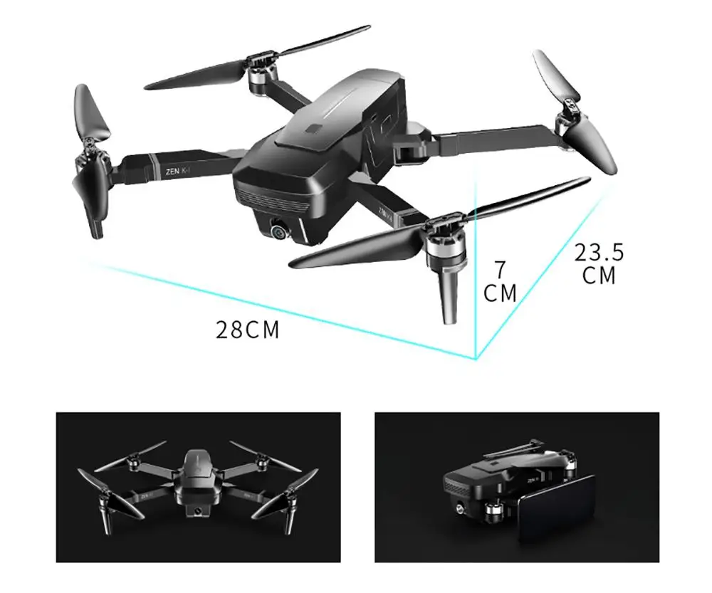 VISUO ZEN K1 бесщеточная Двойная камера с оптическим потоком HD Zoom 4K Drone Складная