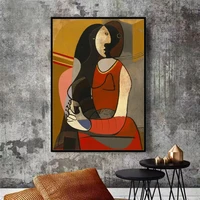 famous art seated woman poster by pablo picasso canvas paintings prints picasso abstract wall pictures home wall decor cuadros