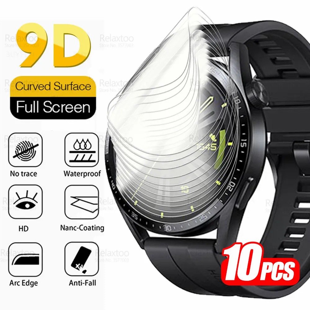 

10PCS Full Curved Hydrogel Soft Film For Huawei Watch GT 3 42mm 46mm Huawey WatchGT3 GT3 Smartwatch Screen Protector Not Glass