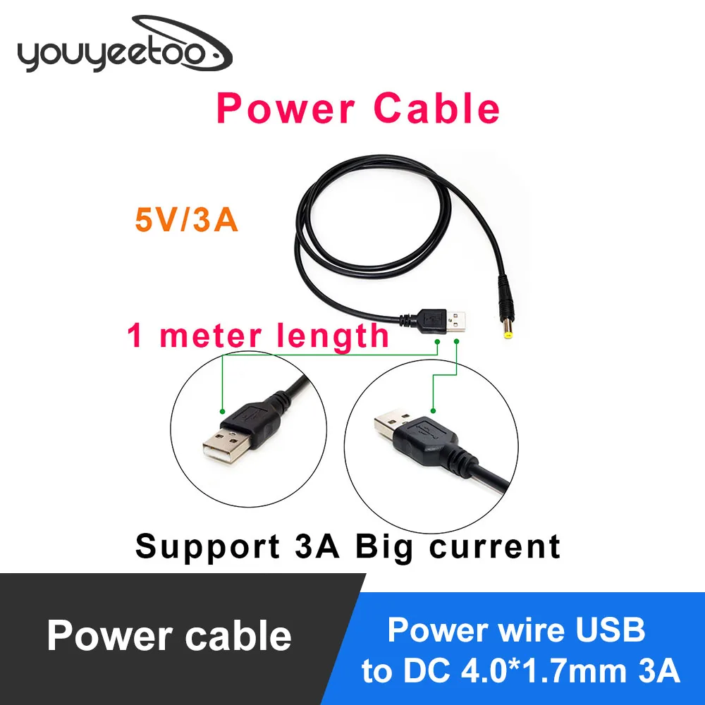 

[SmartFly] power cable power wire USB to DC 4.0*1.7mm 3A