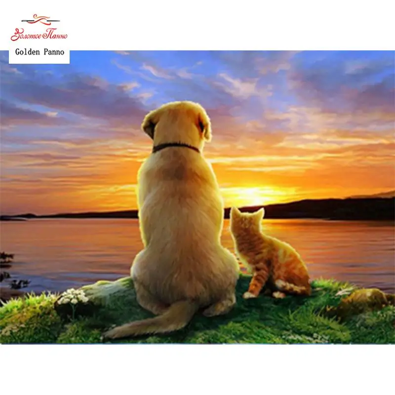 DIY 5D Diamond Painting Dog Animal Embroidery Handcraft Art Kits Full Square Drill Home Decoration New Gift