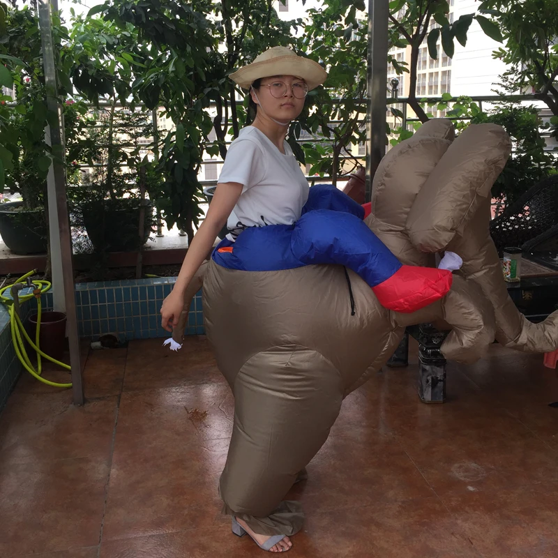 Надувной костюм всадника в джунглях для взрослых Хэллоуина |