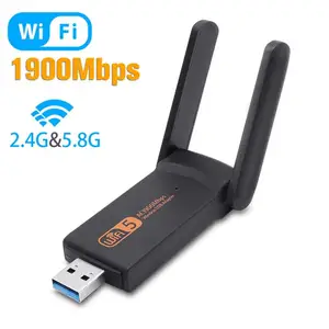 usb3 0 wifi adapter 1900mbps dual band 2 4ghz 5 8ghz wi fi dongle computer 802 11ac network card usb 2 antennas hi speed free global shipping