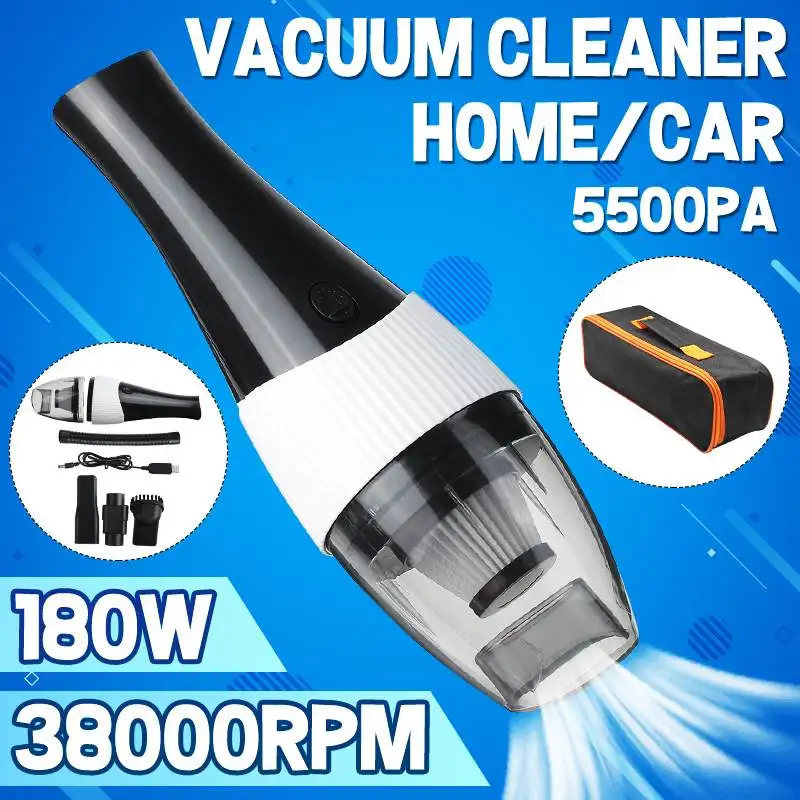 

120W 12V 5500PA Car Vacuum Cleaner Handheld Vacuum Cleaner Powerful Super Suction Wet/Dry Vaccum Cleaners for Auto Home Pet Hair