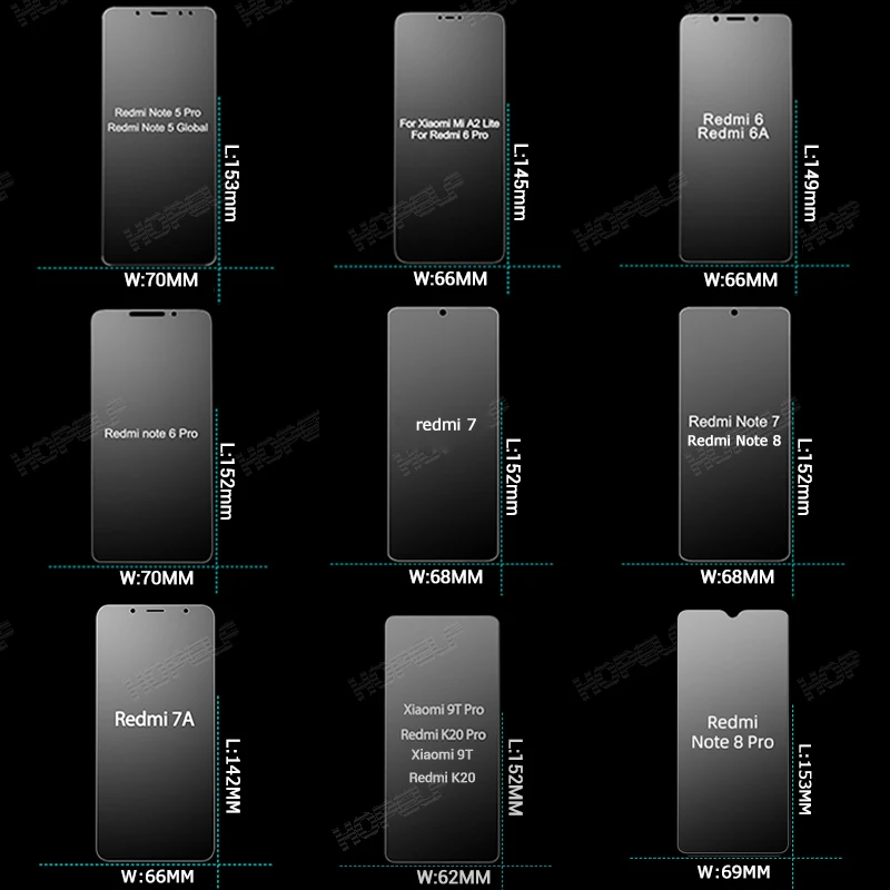 Закаленное защитное стекло для Xiaomi Redmi Note 8 Pro 7 6 5, Защитное стекло для экрана для Redmi 7 6 Note 8 A 5 Plus 5A 6A 7A