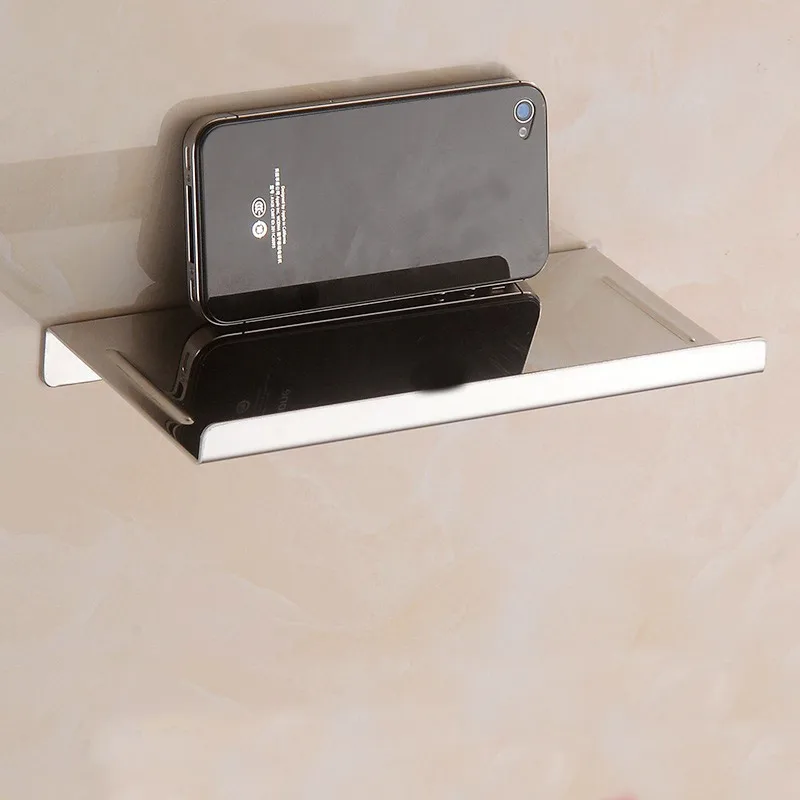 wall mount toilet paper holder with phone shelf 304 stainless steel toilet paper roll holder tissue holder bathroom accessories free global shipping