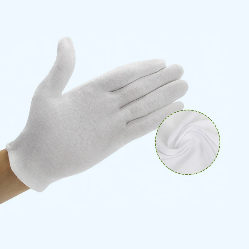 

5 pairs white labor insurance thick cotton work cotton cloth thin medium and thick etiquette wenwan quality inspection gloves