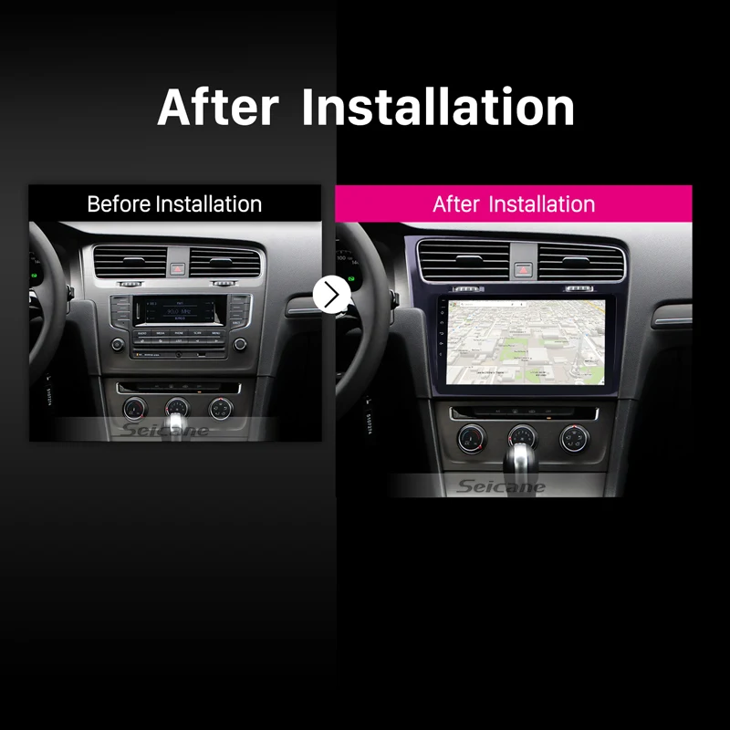 Автомагнитола Seicane 2Din Android 9 1 10 дюйма GPS Navi стерео мультимедийный плеер для VW Volkswagen
