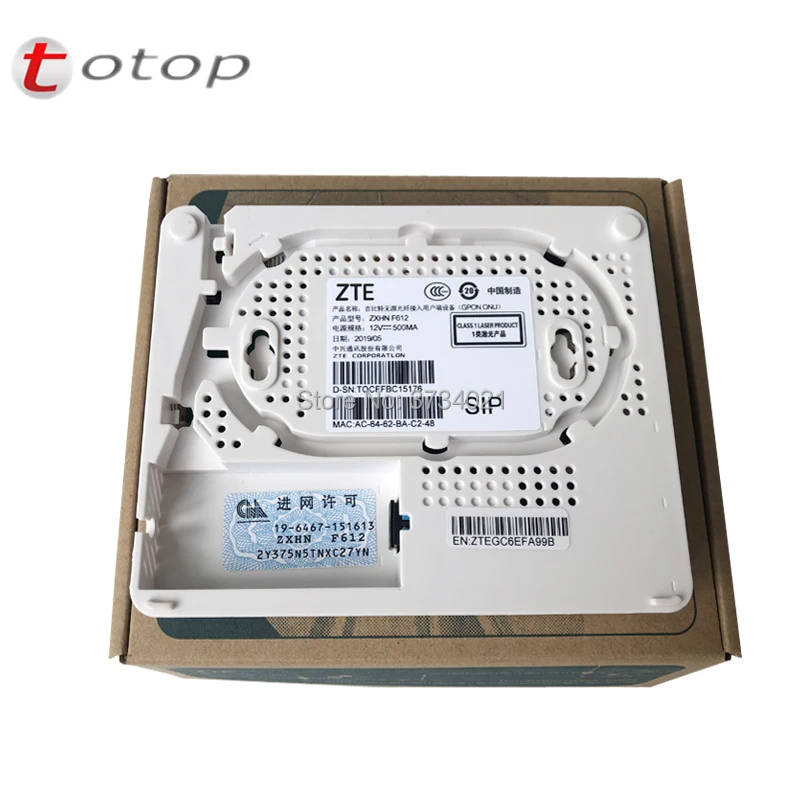 5 шт./лот 100% Новый оригинальный ZTE F612 ZXA10 GPON OUN оптоволоконная сеть с 2 Ethernet 1