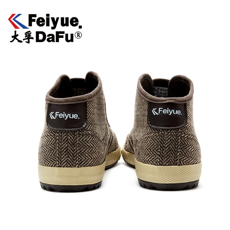 Feiyue/парусиновая обувь для мужчин и женщин; высокие вулканизированные кроссовки; Удобная нескользящая обувь на плоской подошве; сезон осень-зима; 3 цвета; ;