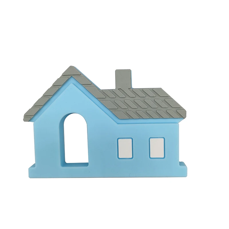 

Silicone Teether For Baby House Teething Necklace Silicone Beads BPA Free Infant Chewable Dummy Teether Clips Pacifier Chain