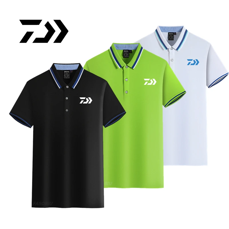 

100% Cotton Fishing Shirt Men 2020 Brand Shirts For Man Short Sleeve Summer Fashion Clothing Mens Polos Shirt