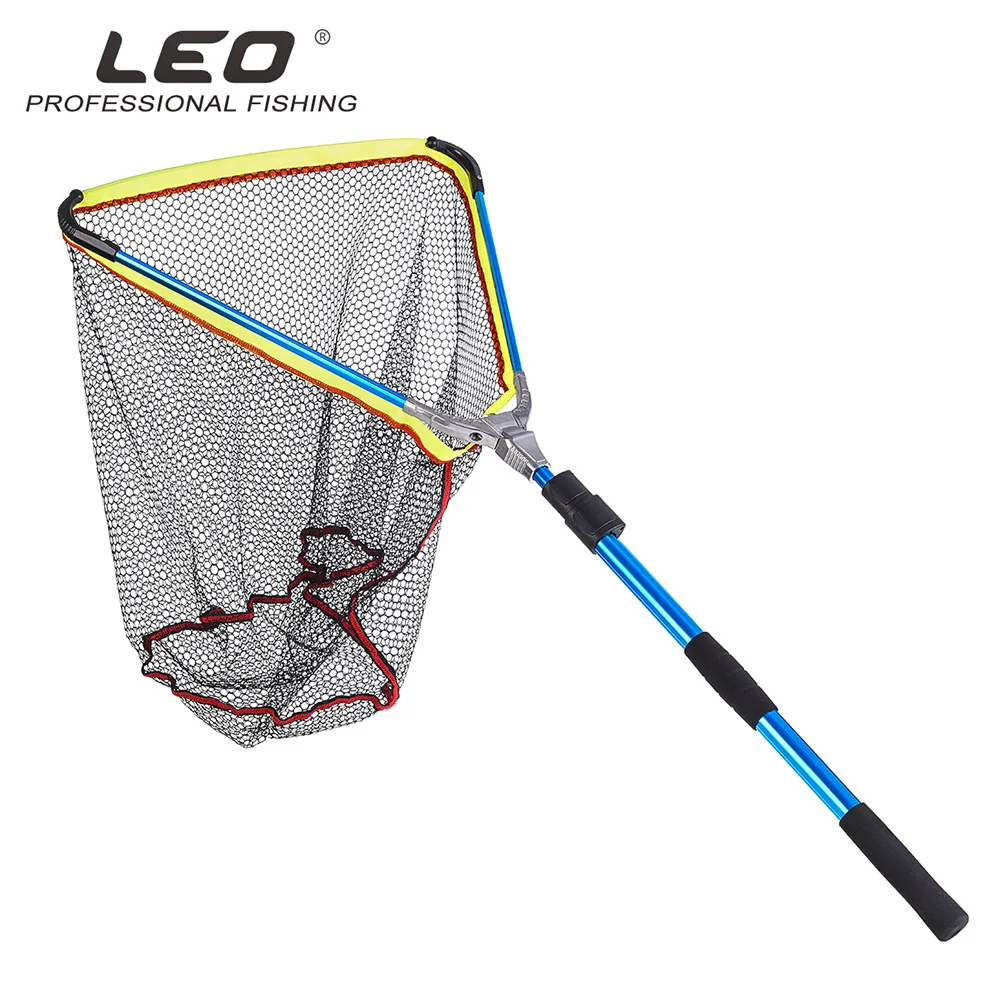 

28000 LEO [Blue aluminum alloy quick folding dip net] large triangle dip net fishing net