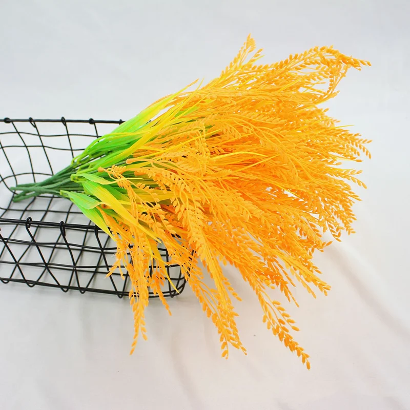 Искусственная пшеница цветы для ушей свадебное украшение желтые зерна пшеницы
