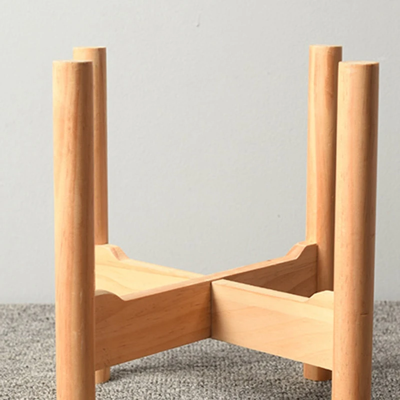 

Wooden Flower Stand Balcony Flower Pot Base Indoor Flower Stand Potted Support Trumpet