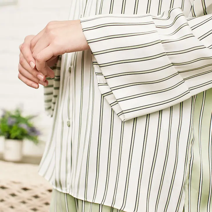 Vero Moda женские полосатые топы разных цветов с широкими манжетами для дома | 3191P9501