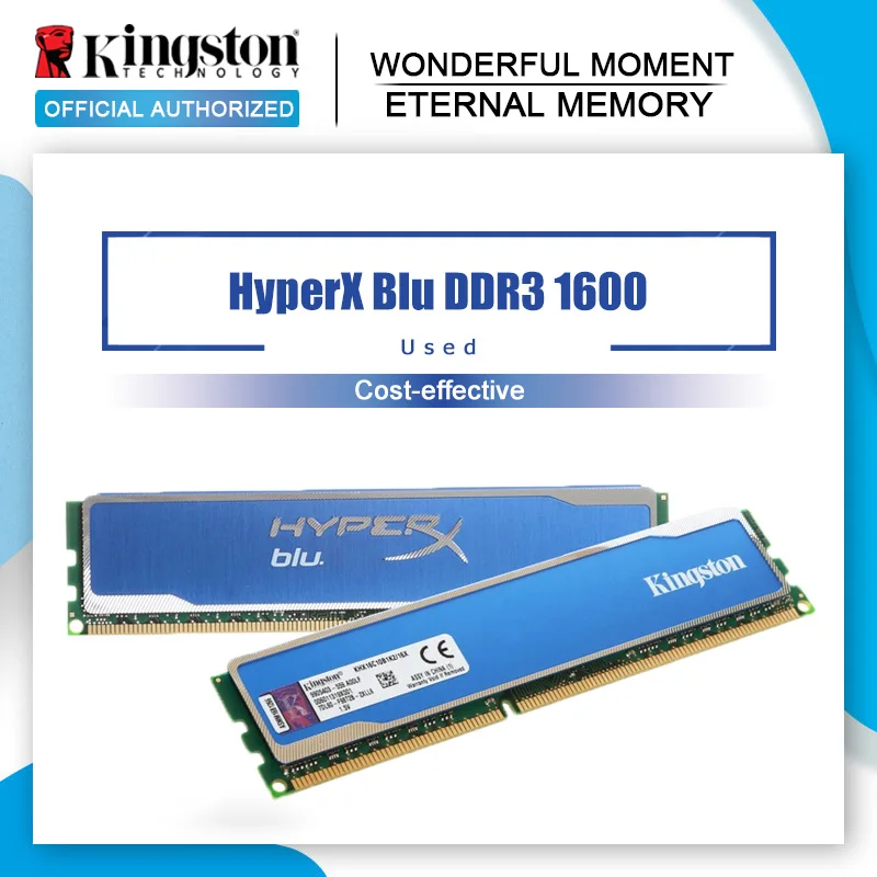 Оперативная память Kingston HyperX Blu DDR3 1600 МГц ОЗУ 8 ГБ 4 Гб Память 240 Pin DIMM игровая Intel для