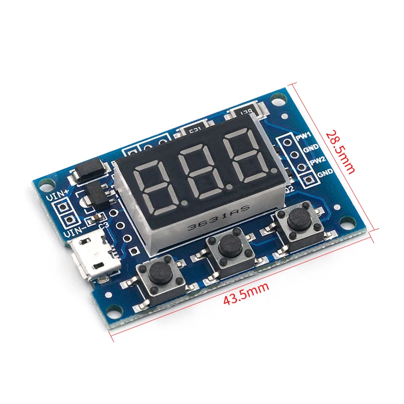 Постоянный ток 5 30V микро USB 5V Мощность независимых PWM генератор сигналов 2 канала