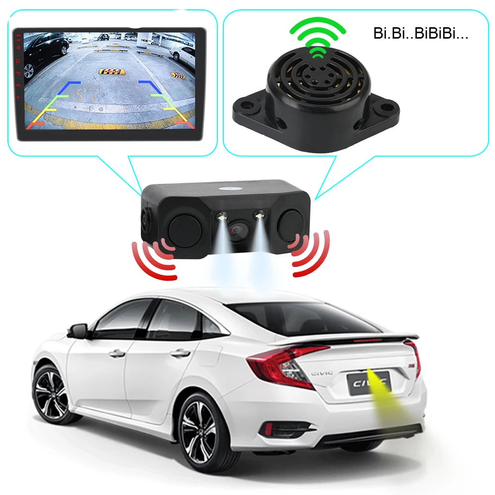 Автомобильная камера заднего вида с датчиком парковки 12 В |