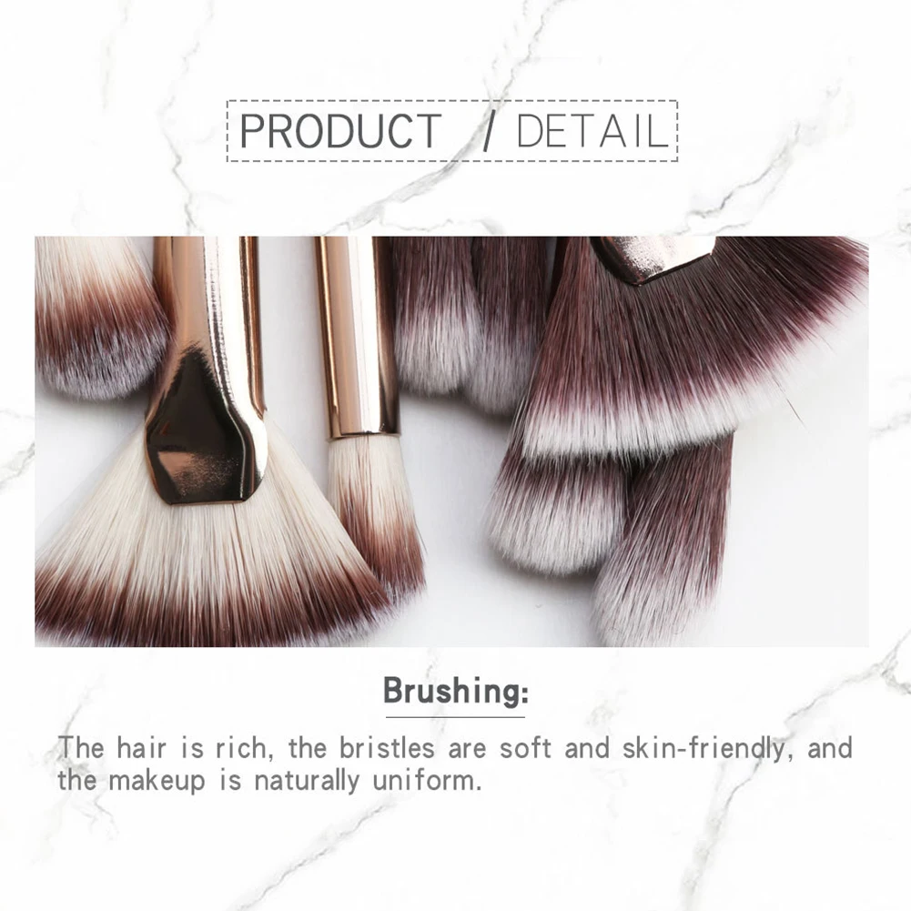 

Newly Eyes Makeup Brushes Set Professional 5Pcs Premium Synthetic Foundation Blending Brush Kit FIF66