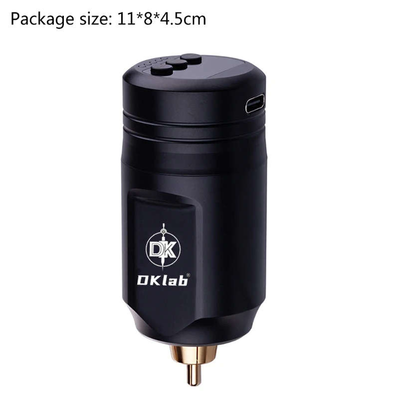 

Беспроводной блок питания Q1QD для тату-машинки, RCA Интерфейс для роторной тату-машинки, адаптер, быстрая зарядка, портативные принадлежности