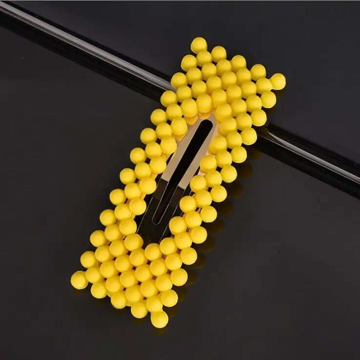 Yellow Square Элегантные жемчужные заколки для волос для женщин и девочек, металлическая заколка-палочка, Шпилька для волос, Золотая ручная работа, корейский дизайн, аксессуары для укладки волос - Цвет: Yellow Square