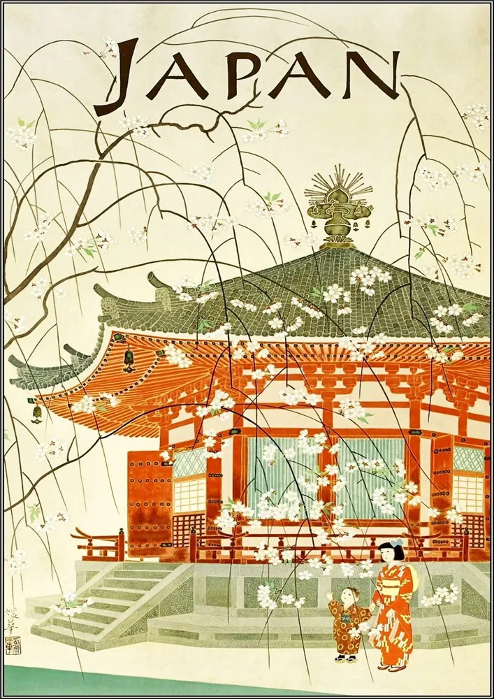 Рекламный постер города Токио винтажный фотообои и печать картин для дома