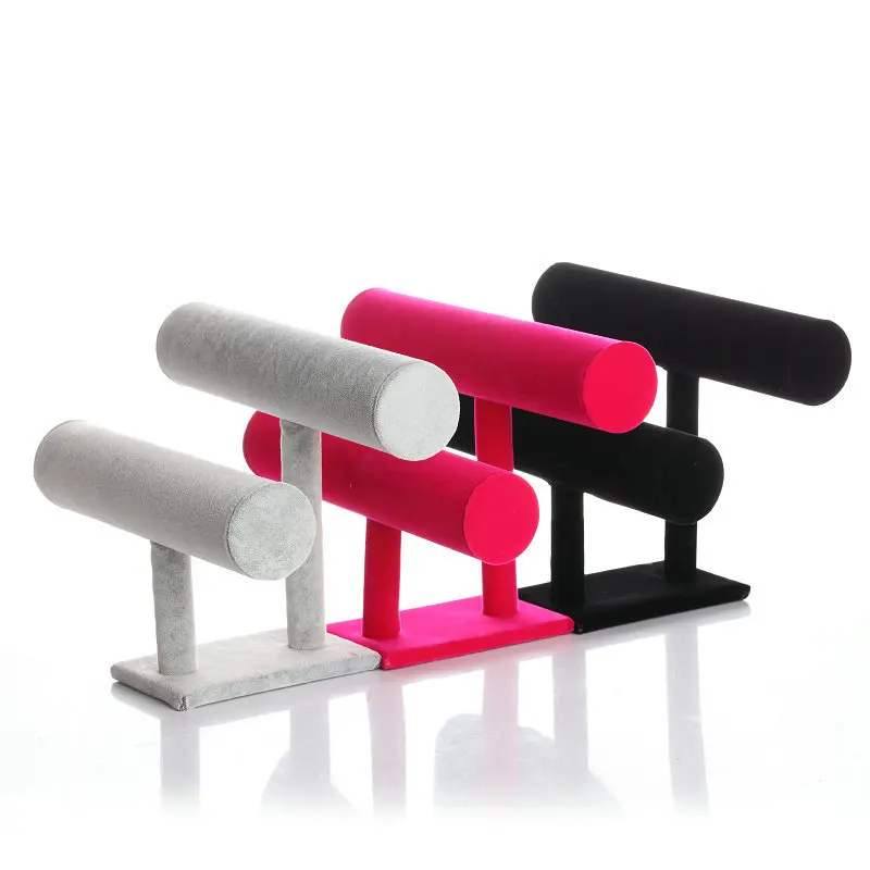 Вешалка для ювелирных изделий из бархата дерева мешковины | Украшения и