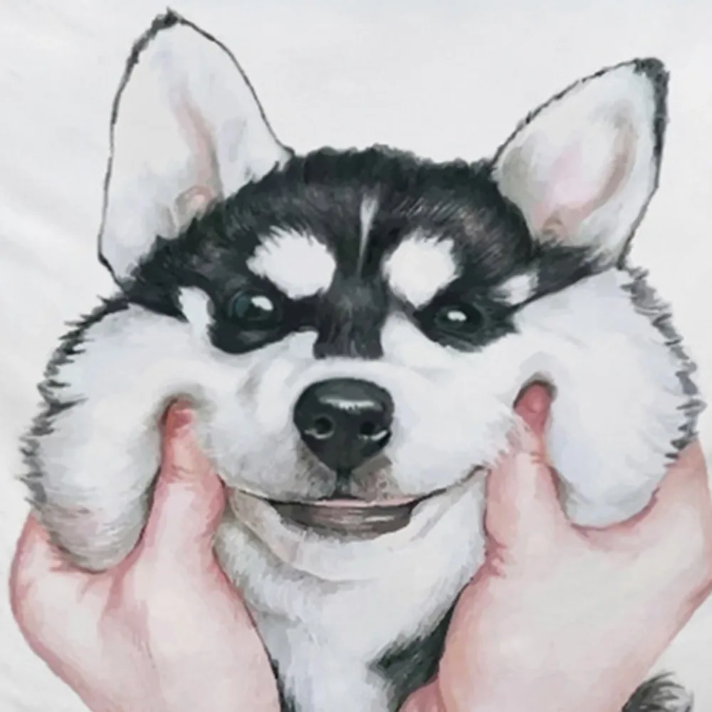 Милый мультфильм собака щенок Хаски настенный гобелен для детей взрослых