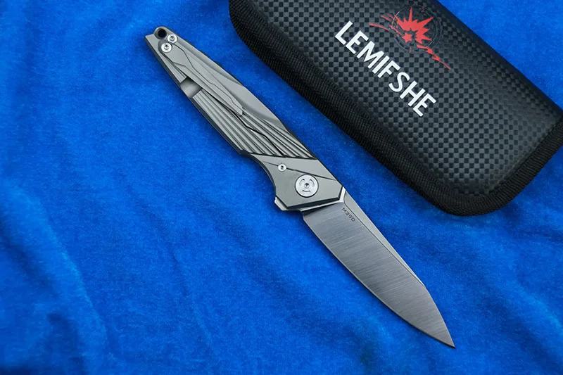 Лезвие LEMIFSHE L98 M390 карманный складной нож ручка из титанового сплава керамические