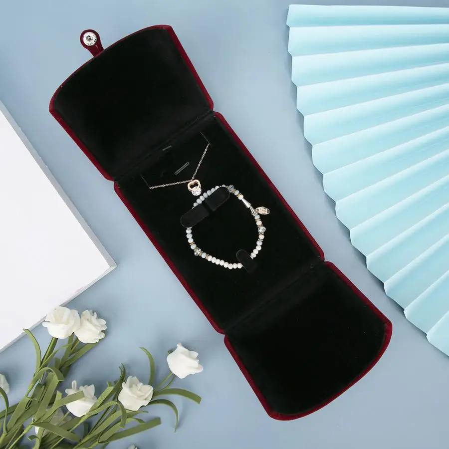 Новый элегантный двойной открытый органайзер для ювелирных изделий бордовый