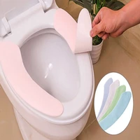 1pcs keep warm closestool mat toilet seat cover soft portable warm plush double color bathroom accessories knitting home decor