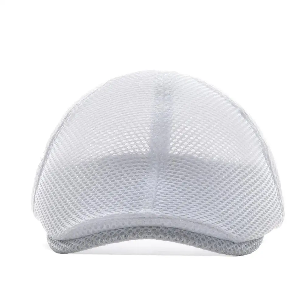 VOBOOM летняя белая сетчатая плоская кепка для мужчин и женщин 6 панельных колпачков