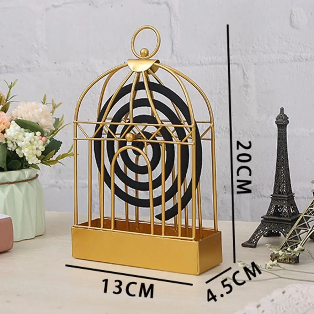 

Mosquito Coil Holder Household Creative Hanging Handle Birdcage Shape Mosquito Repellent Incense Rack Decoration for Home