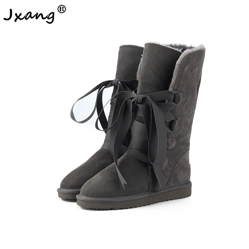 Женские зимние сапоги из натуральной кожи на зиму|snow boots|fashion winter bootswinter boots |