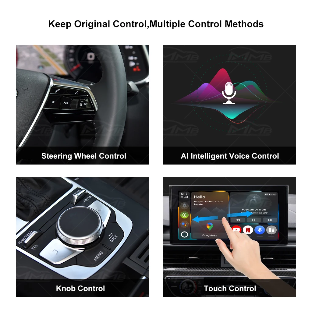 MMB Plus Android 11 Ai Box потоковая коробка беспроводной Carplay донгл Автомобильные ТВ видео