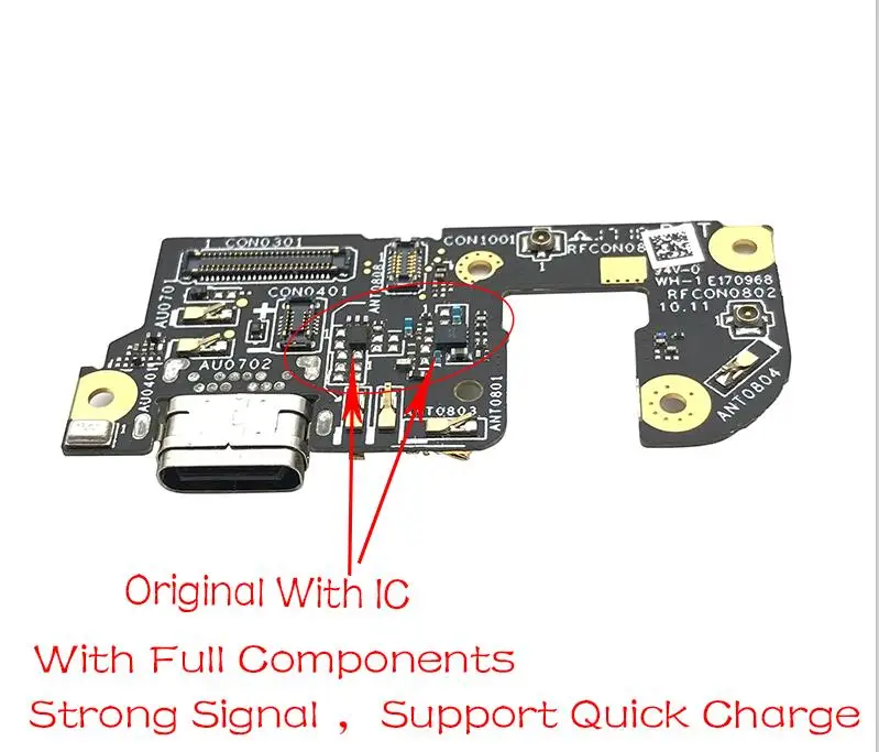Original With IC Зарядное устройство черз порт USB разъем для Asus Zenfone 4 ze554kl док-порт микрофон гибкий кабель плата - Цвет: Original With IC