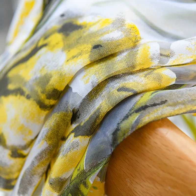 Современные белые полосы с цветочным принтом прозрачные занавески для украшения тонких штор с карманом для штанги на окно.