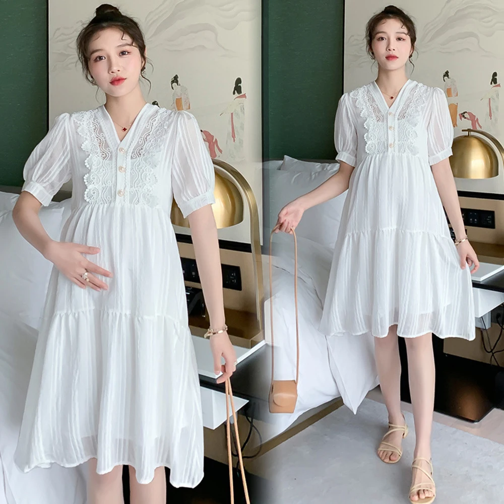 

White maternity dresses Elegant gowns Chiffon dress maternity dress for photo shoot pregnant sets summer pregnancyclothes casual