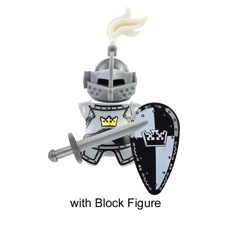 Мини фигурки в средневековом стиле замок царства Фантазийная эра корона рыцарь