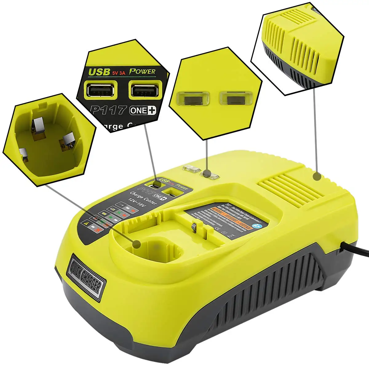 GTF 12 в-18 в для перезаряжаемого аккумулятора Ryobi P117 Аккумуляторный блок