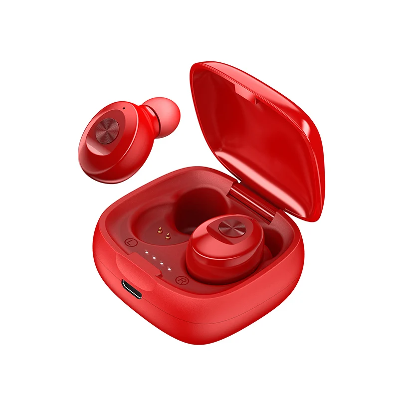 Red Новейшие TWS Bluetooth наушники 5,0 стерео беспроводные наушники HiFi Звук спортивные наушники громкой связи игровая гарнитура с микрофоном для телефона - Цвет: Red
