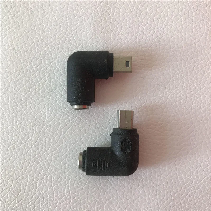 5 шт./лот 90 градусов DC 5*2 1 мм Женский на мини USB B Мужской адаптер конвертер Разъем