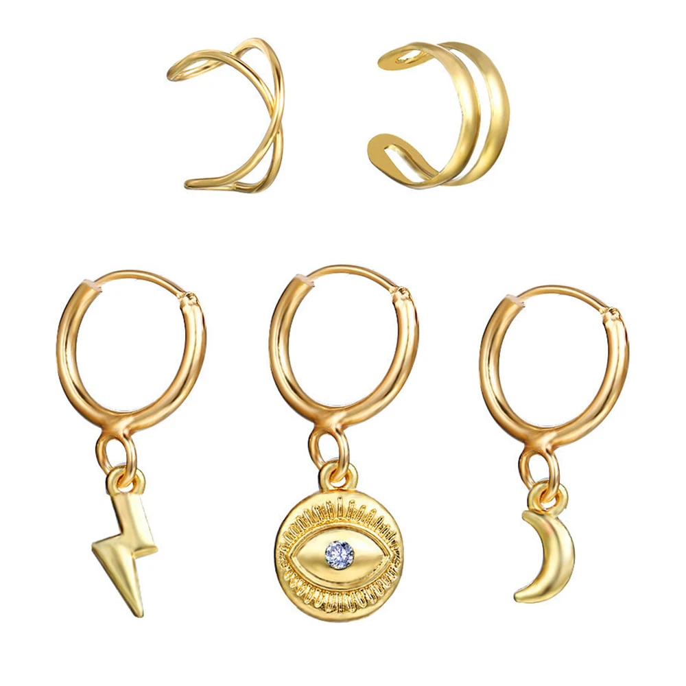 Женские серьги с подвеской в виде креста звезды Луны пера Глаз Земли кактуса