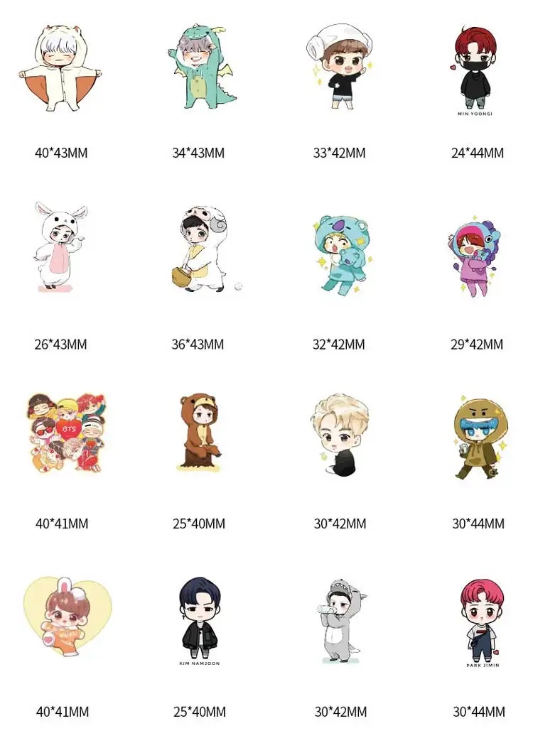 40 шт./компл. дети мультфильм водонепроницаемый Bangtan наклейки для мальчиков забавные Bangtan Expression наклейки девушка журнал бутылка Moble ноутбук