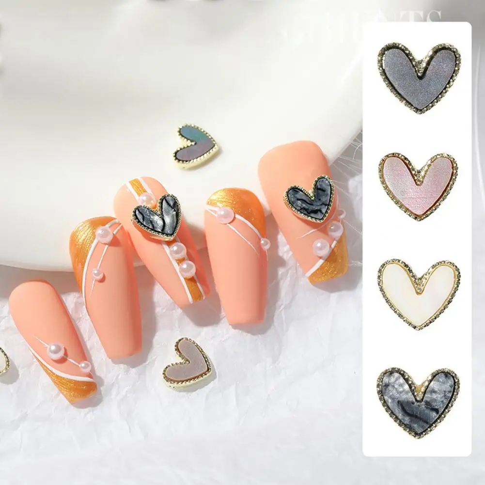 

Hot Sales!!!Nail Decoration Anti-drop Novelty Heart-shaped Eye-catching Manicure Pendants for Nail Salon