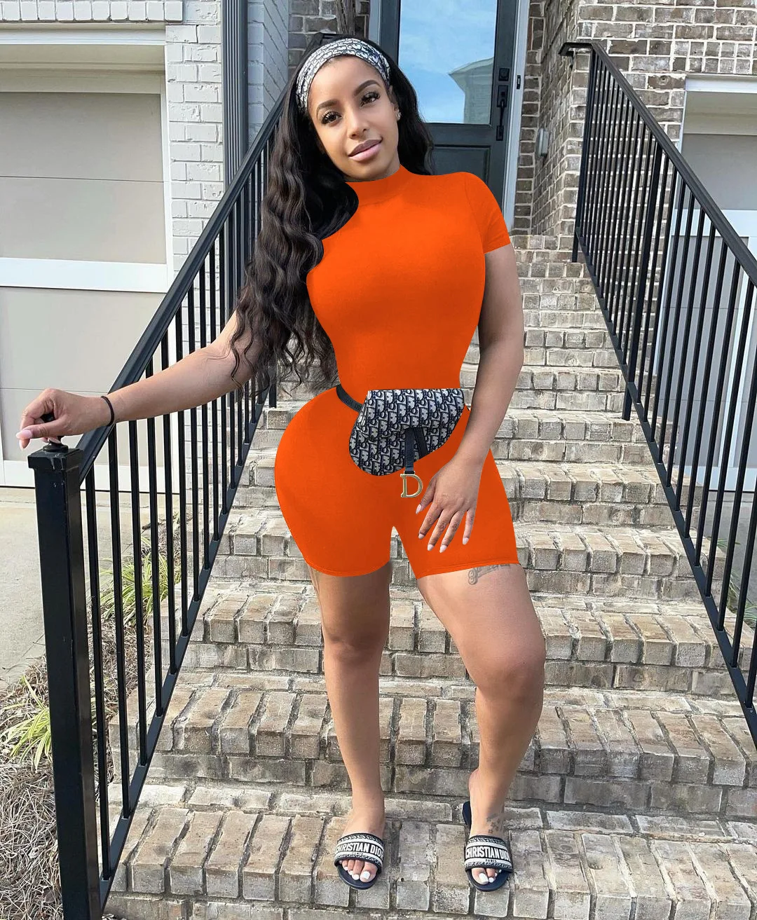 Осень 2021 однотонный комбинезон в рубчик с длинным рукавом Женский облегающий