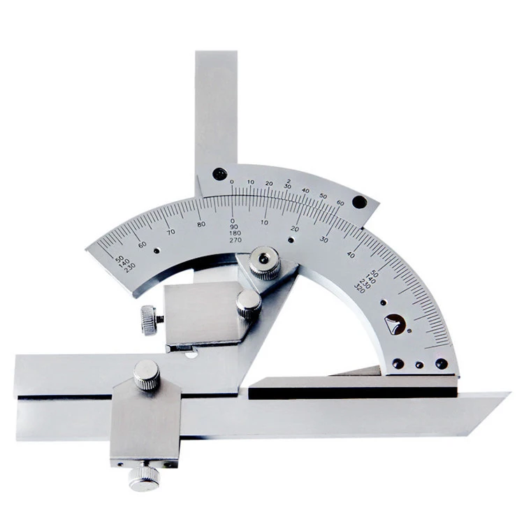 

Universal Bevel Protractor 0-320 Degree Precision Angle Measuring Finder Ruler Inner and Outer Parts Carpenter Tools Engineer